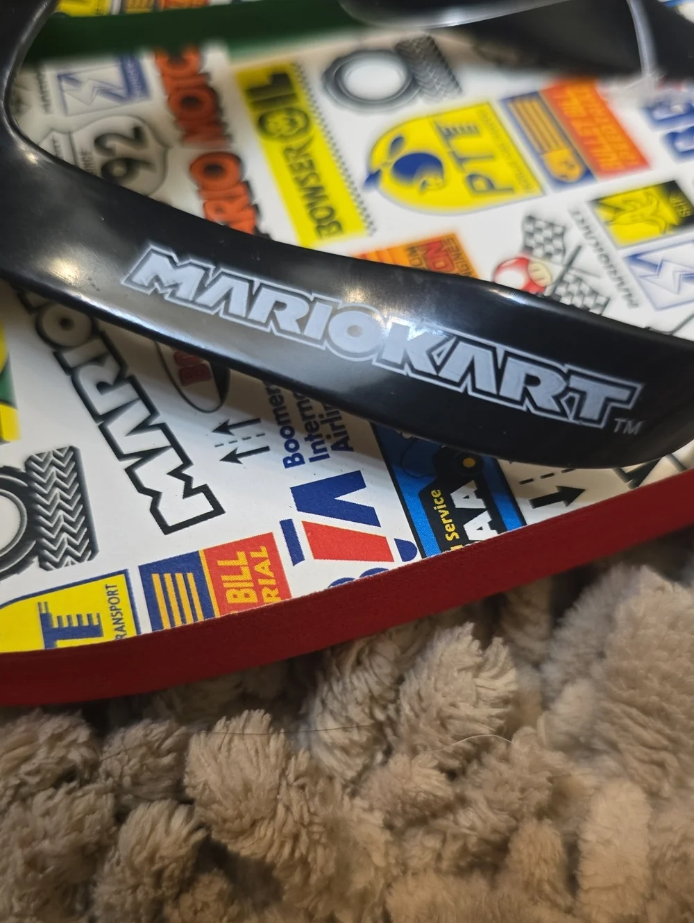 New Nintendo Mario Kart Kids Size L 2-3 Racer Graphics Flip Flops